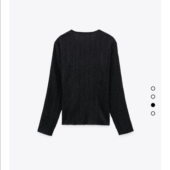 ZARA size M  textured wave blouse - Picture 7 of 9